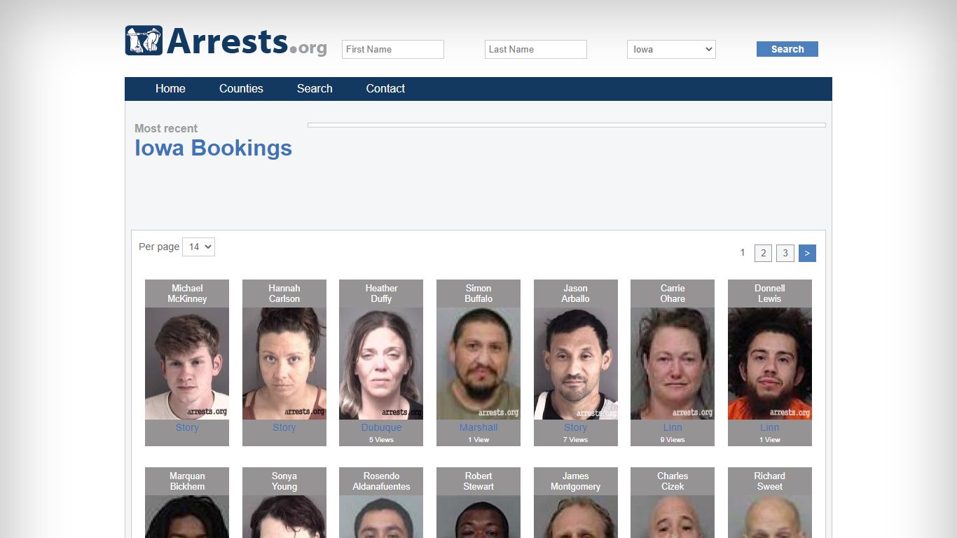 Iowa Arrests and Inmate Search